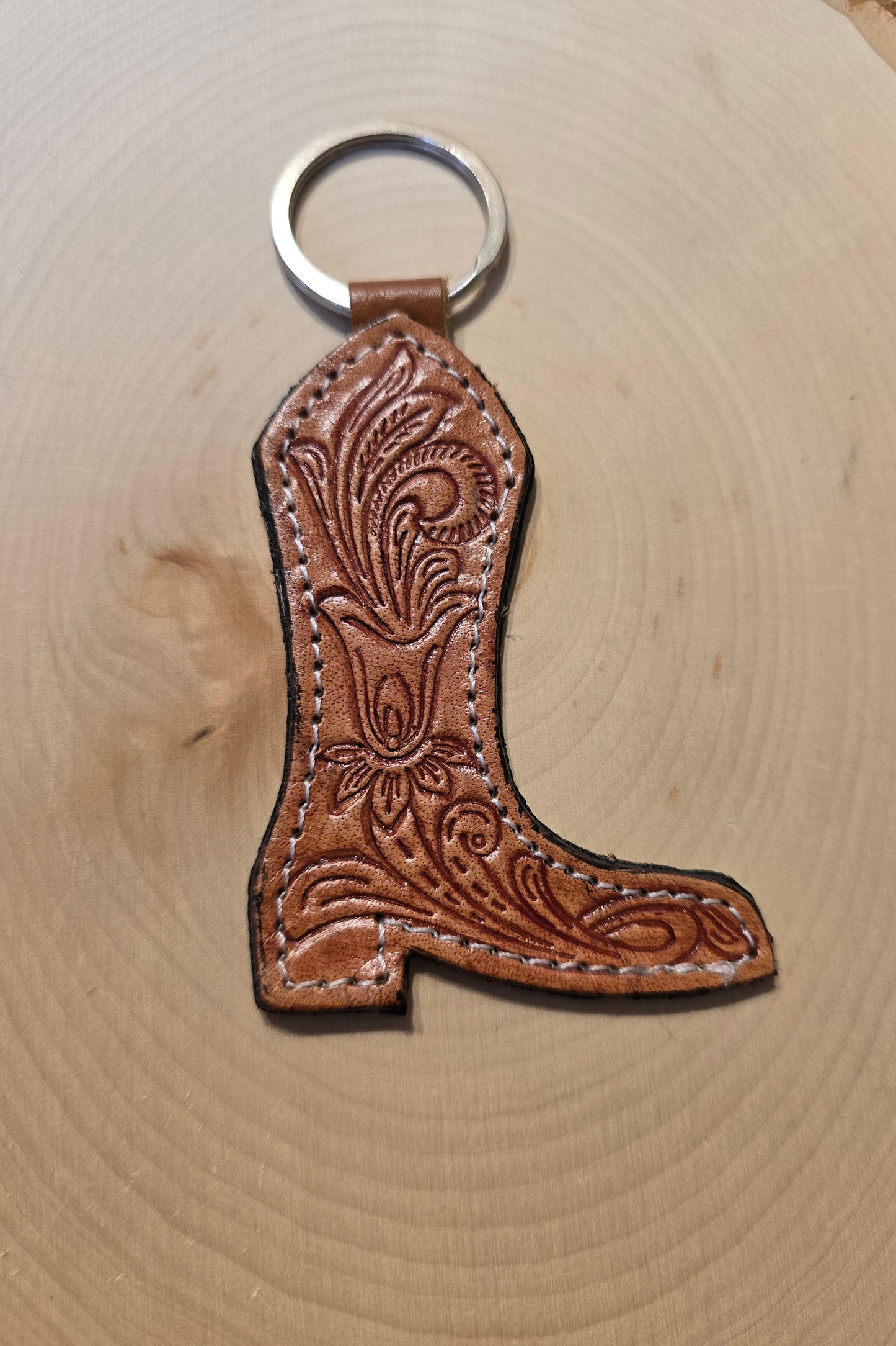 Leather Boot Keychain