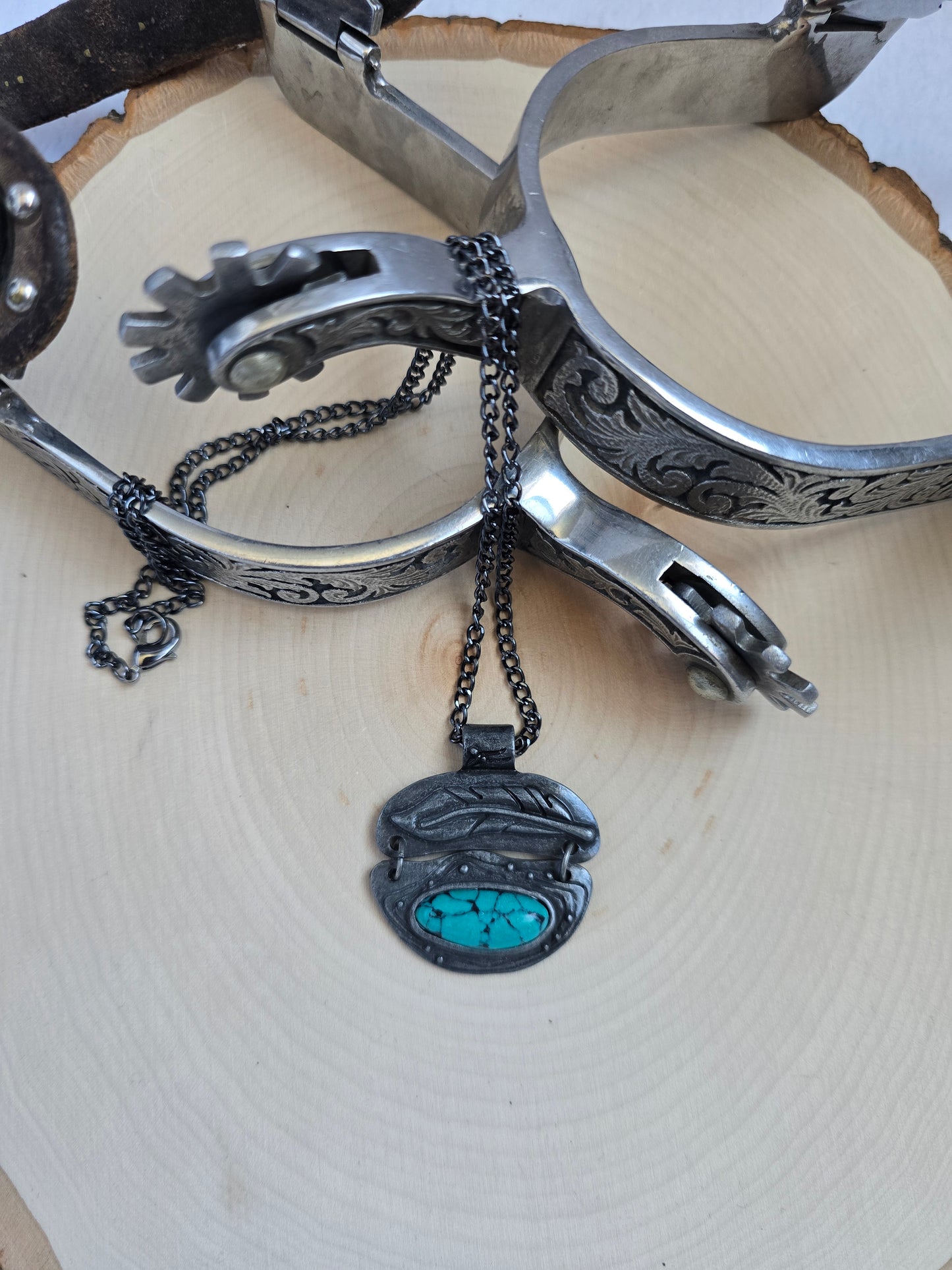 Feather & Turquoise Necklace