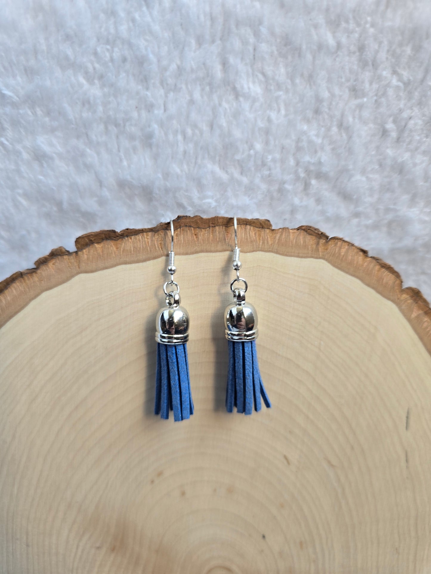Blue Tassle Earrings