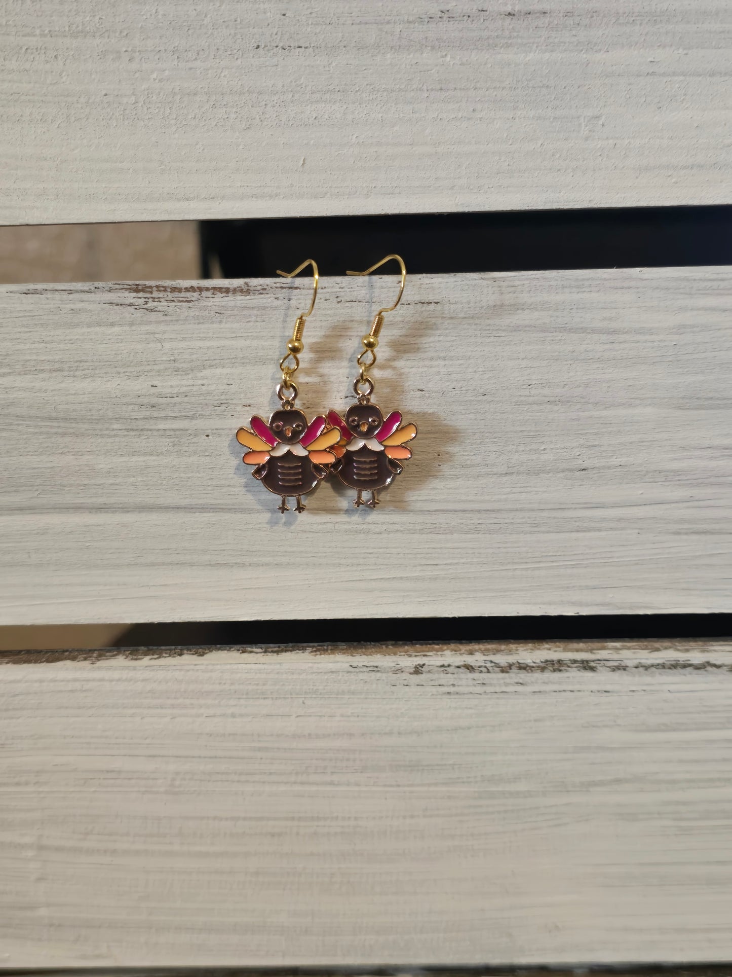 Fall Turkey Earrings - 925 Sterling Silver - Hypoallergenic