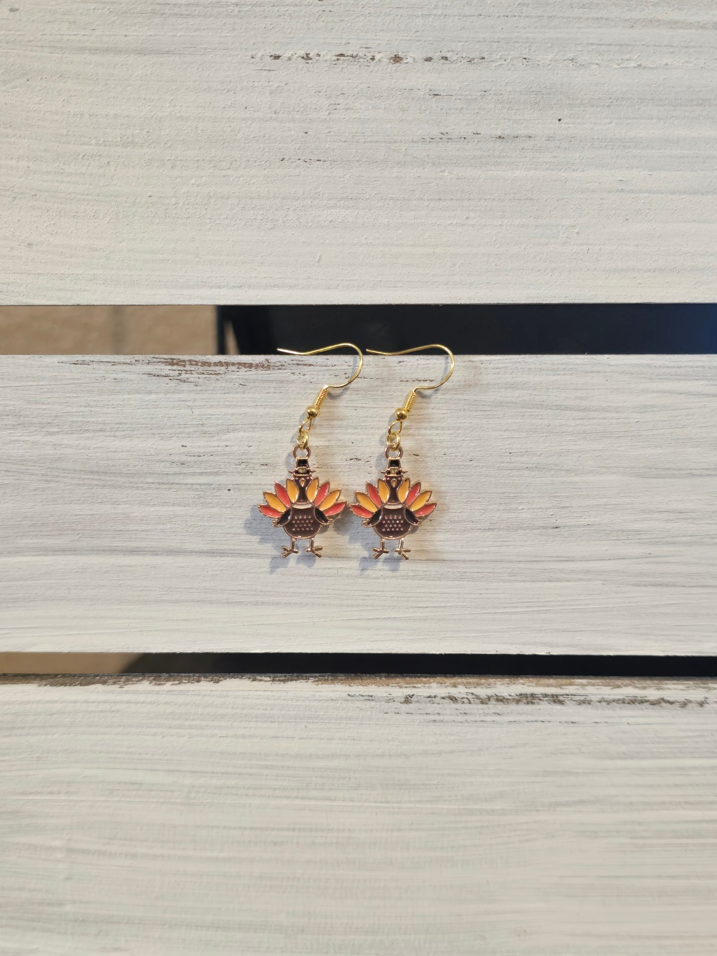 Fall Turkey Earrings - 925 Sterling Silver - Hypoallergenic