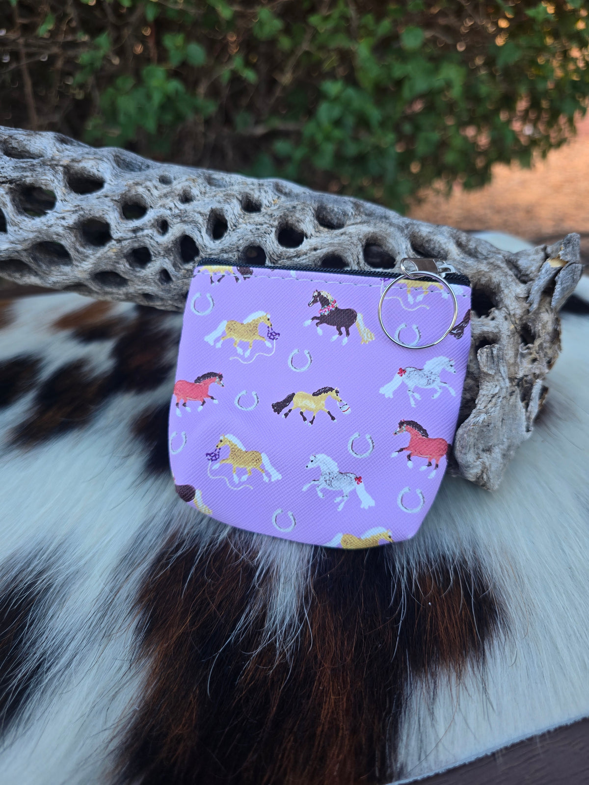 Lila Pony Puff Coin Purse Purple