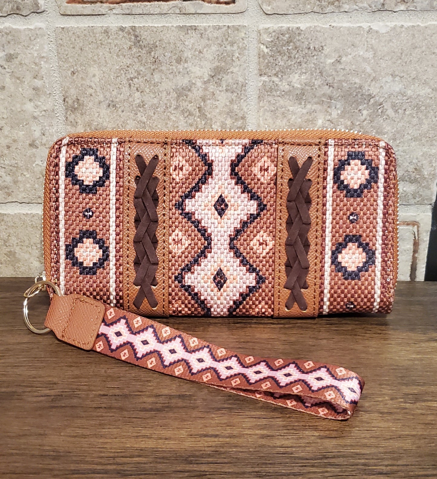 Southwestern Wallet - Tan