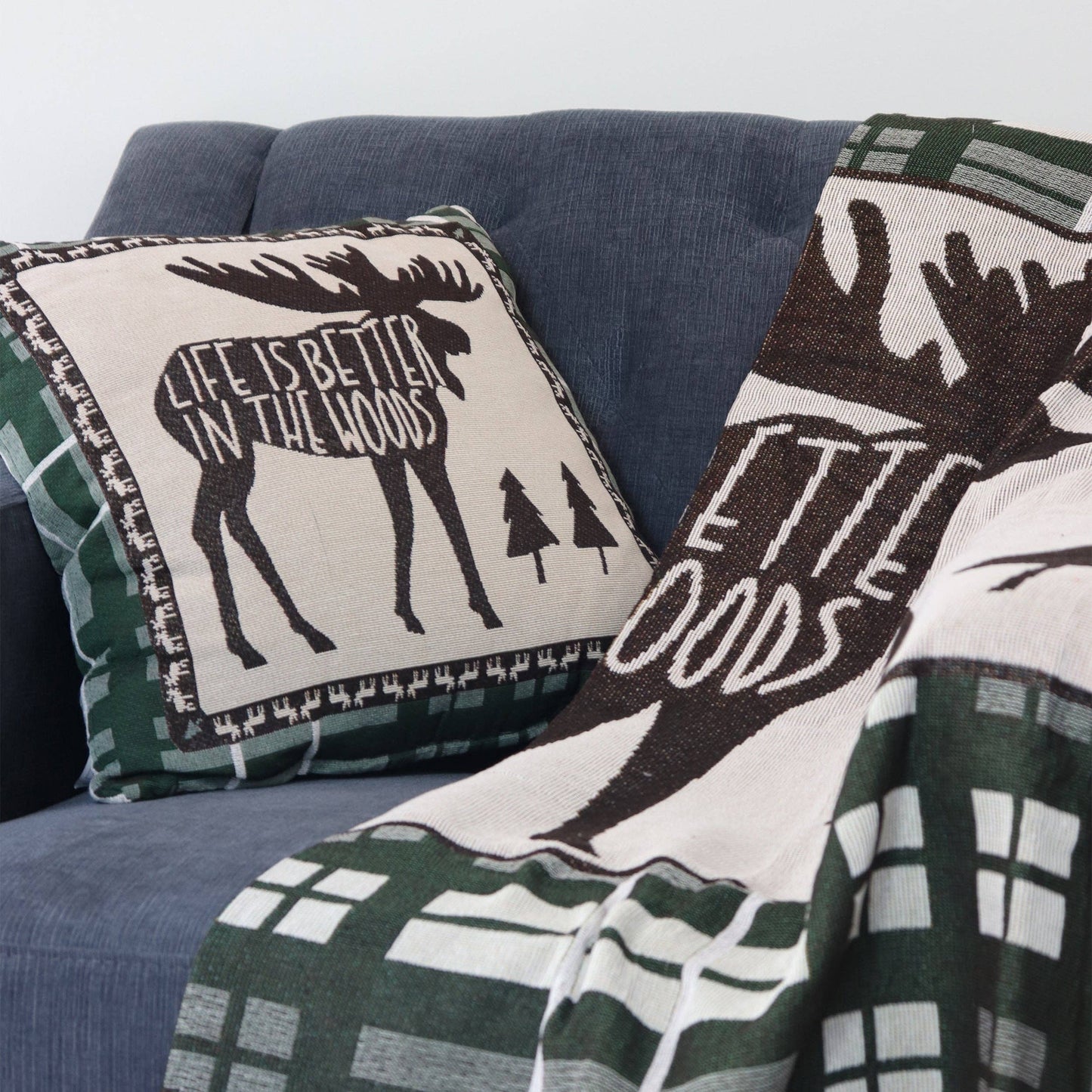 Moose Tapestry Pillow - 2pk