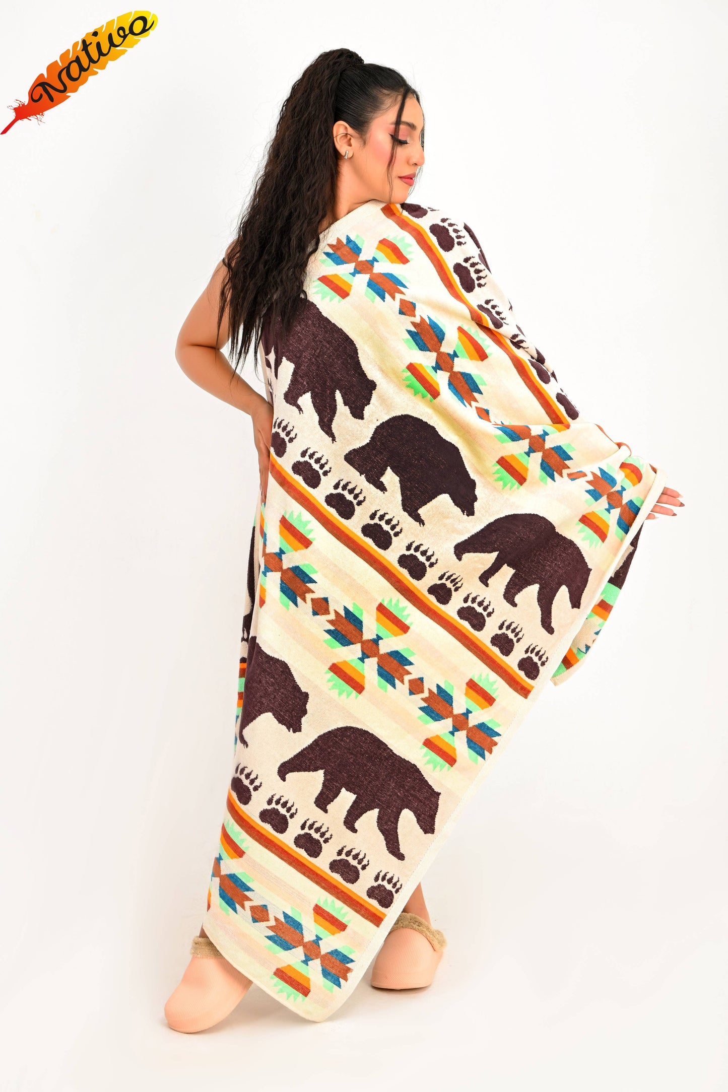 Bear & Aztec Beach Towel