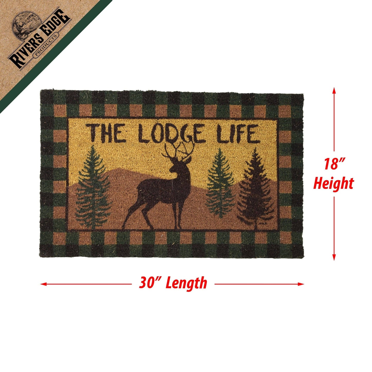 Lodge Life Deer Coir Mat