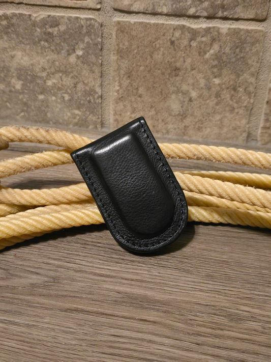 Black Leather magnetic money clip