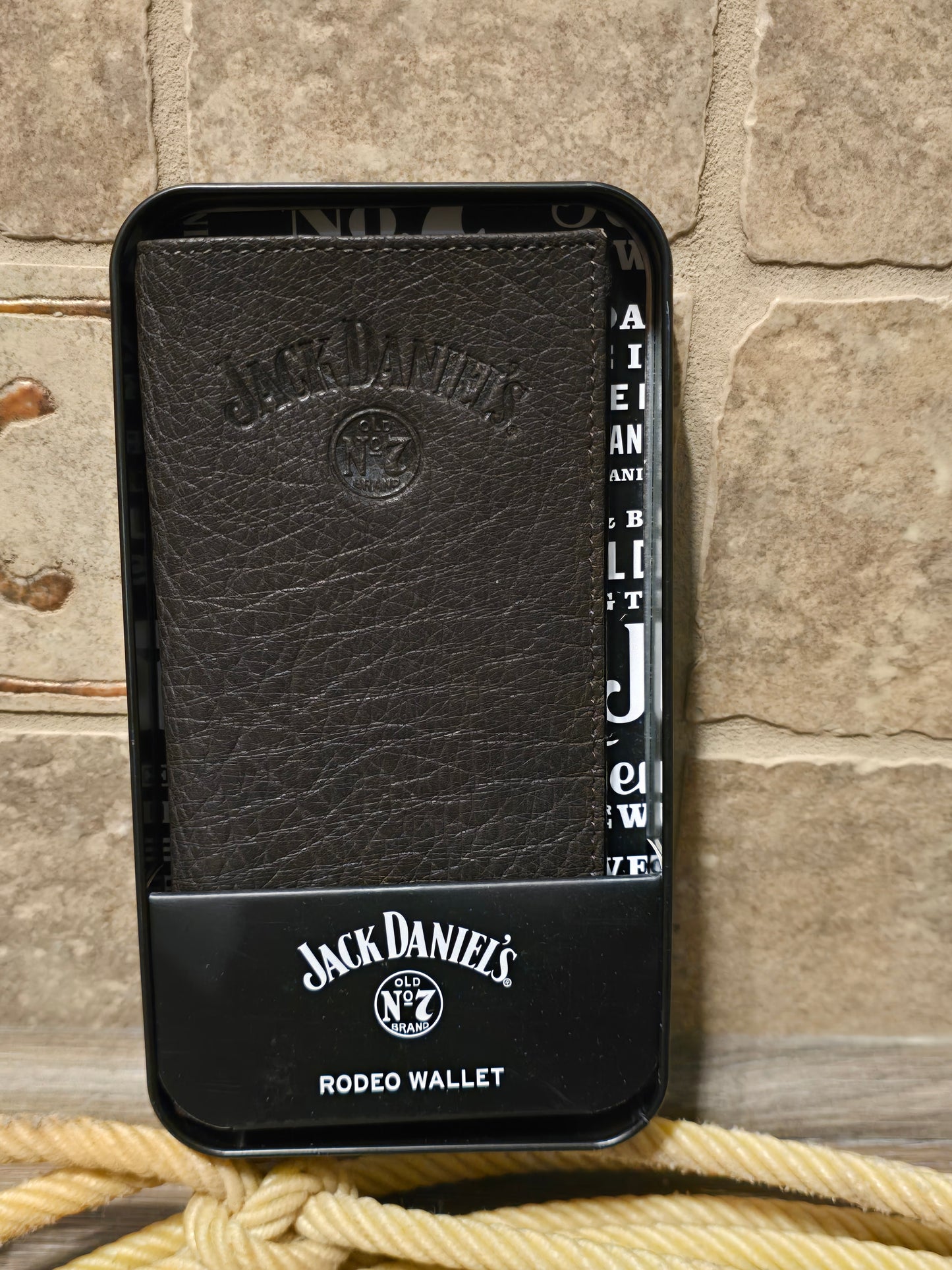 Jack Daniel's Old #7 men's Rodeo Wallet - officially licensed - brown leather