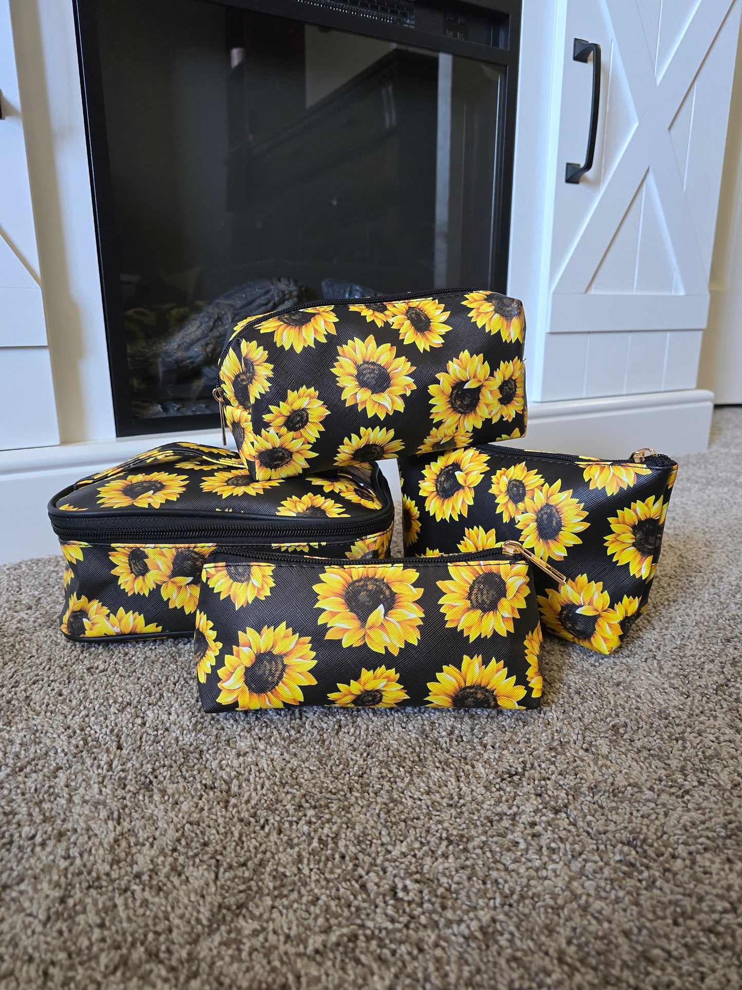 Sunflower Cosmetic Bag 4 piece