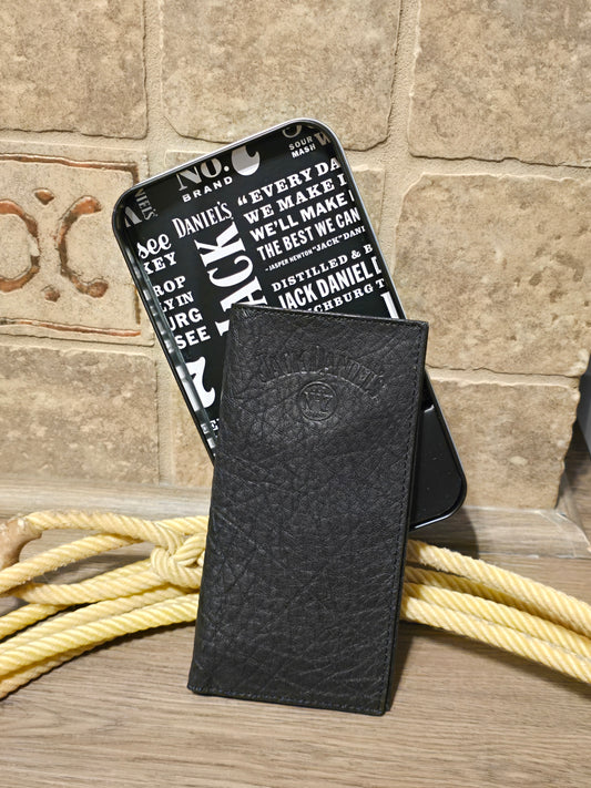 Jack Daniel's Old #7 men's Rodeo Wallet - officially licensed  - black leather