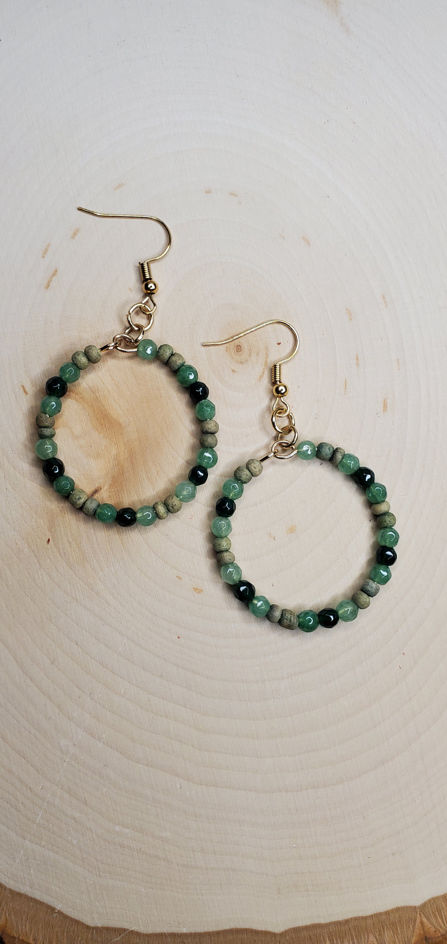 Beaded Hoop Earrings