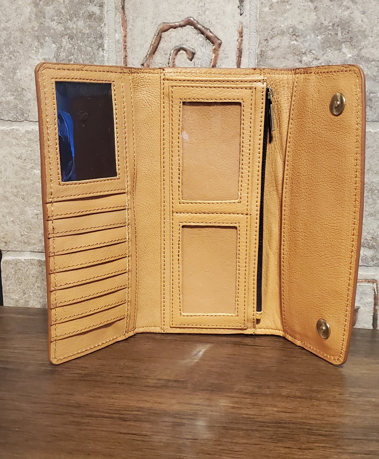 Genuine Leather Cowhide Trifold Wallet