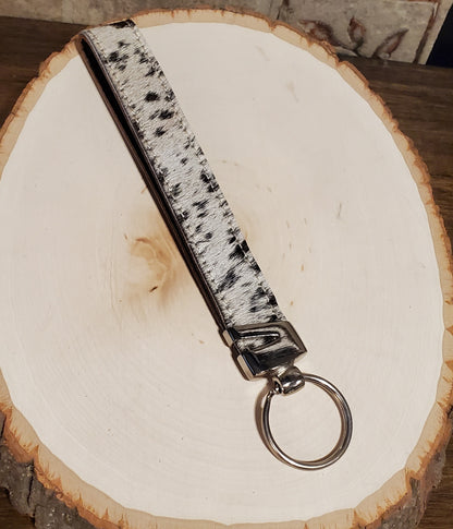 Cowhide Wristlet Keychains