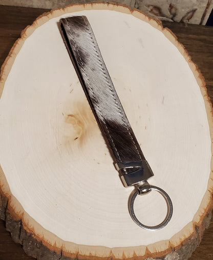 Cowhide Wristlet Keychains