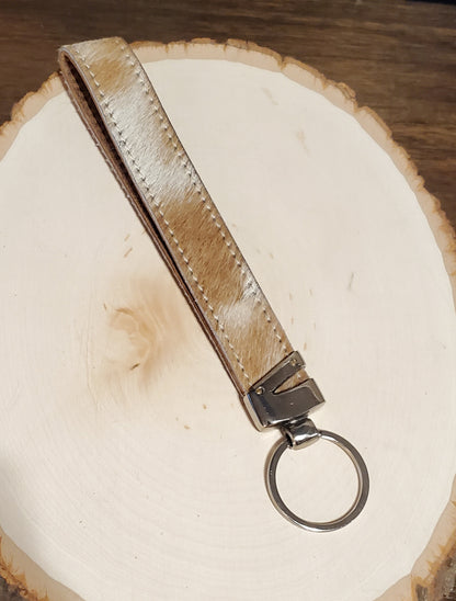 Cowhide Wristlet Keychains