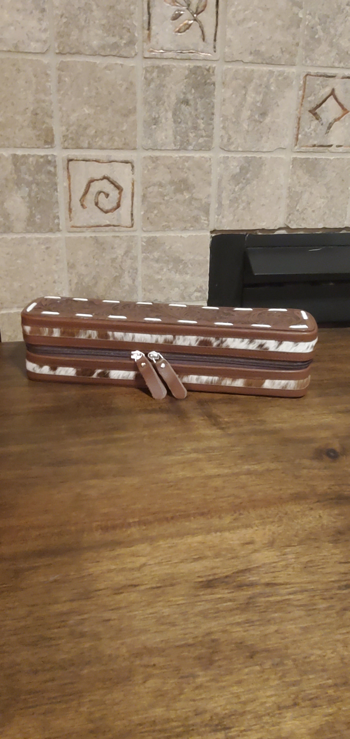 Leather & Cowhide Hot Tools Case