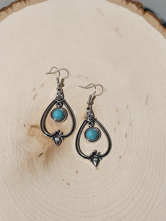 Turquoise Hoop Earring