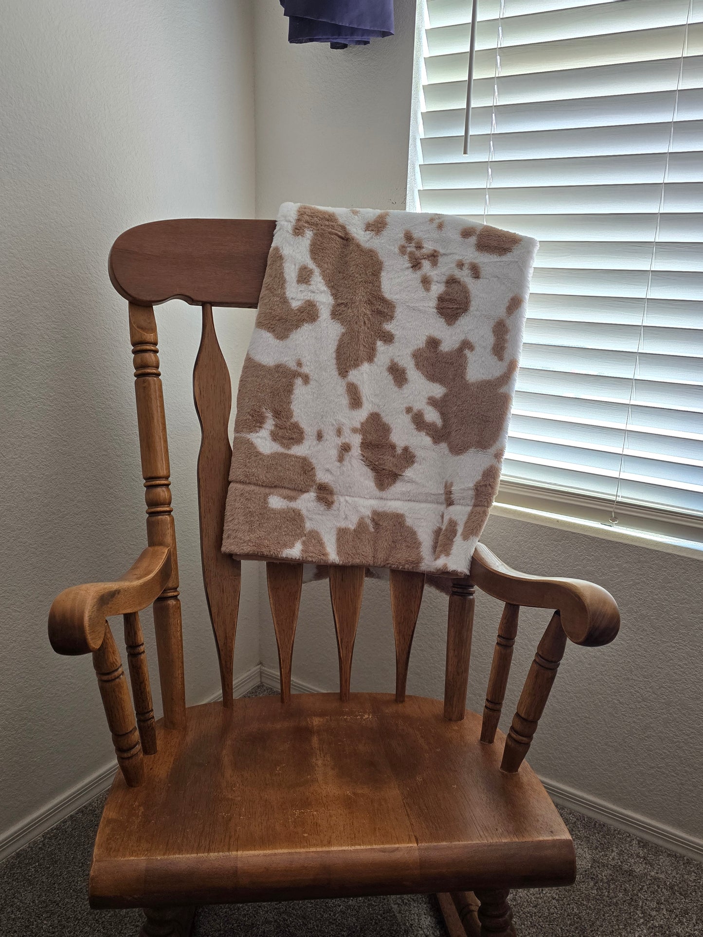 Coffee Cow Print Blanket