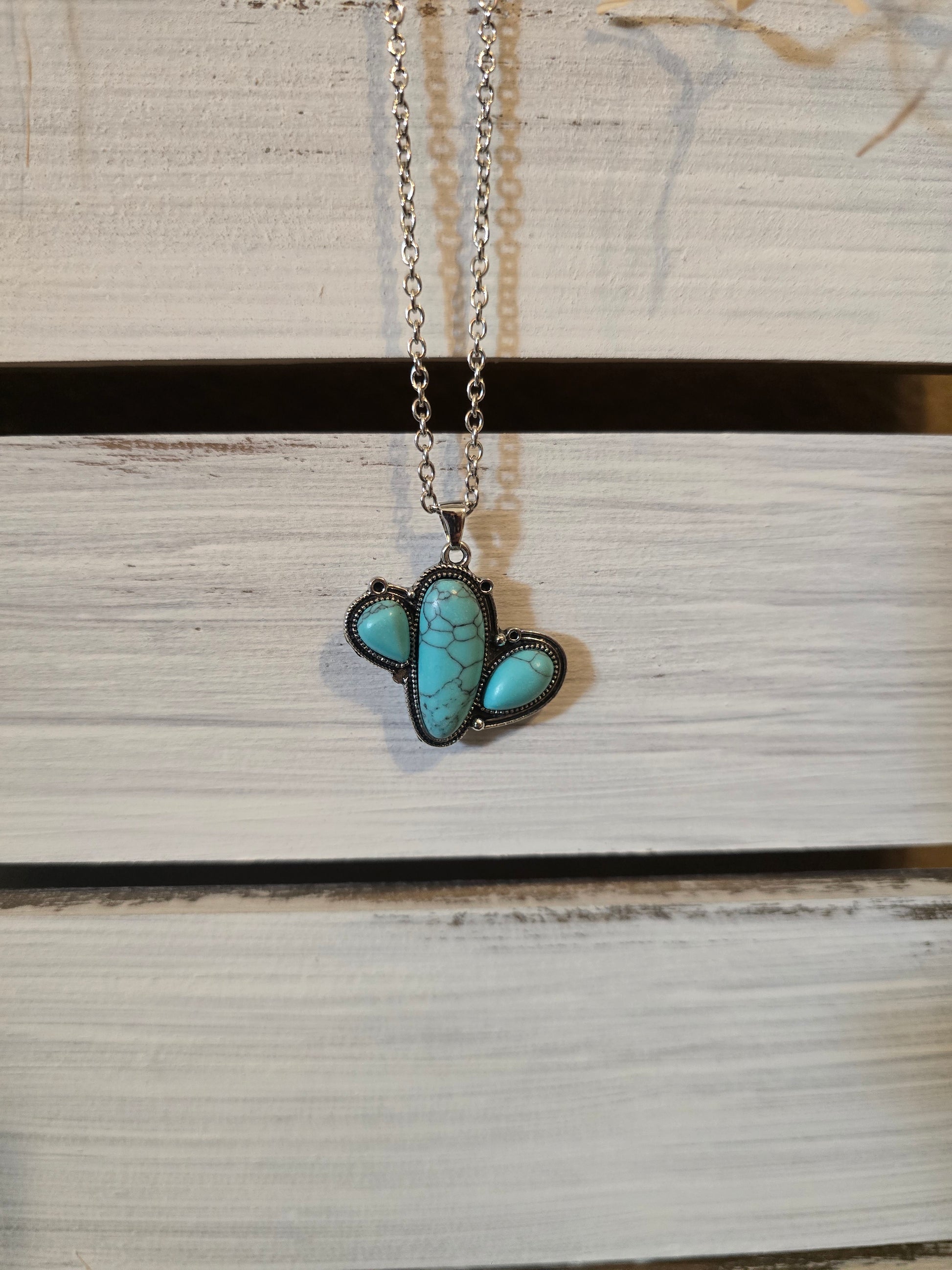 Turquoise cactus Necklace