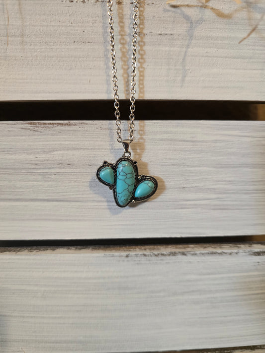 Turquoise cactus Necklace
