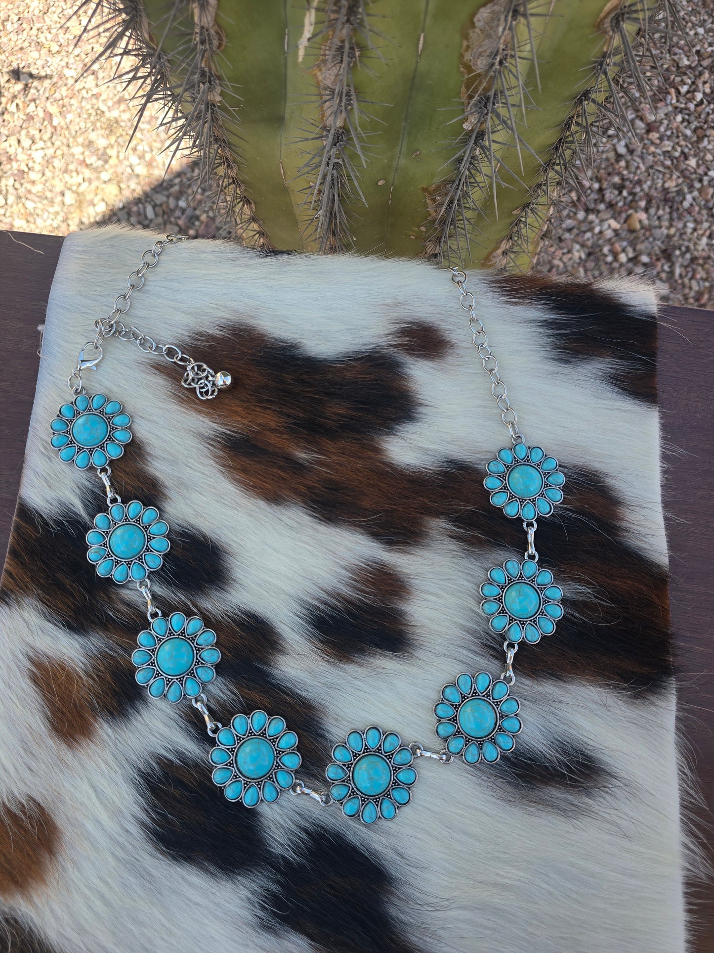 Western Turquoise Concho Belt