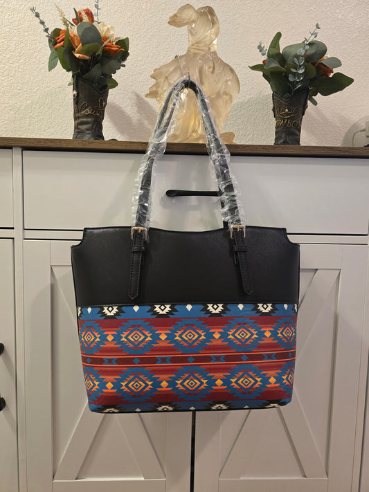 Black Aztec Tote Bag