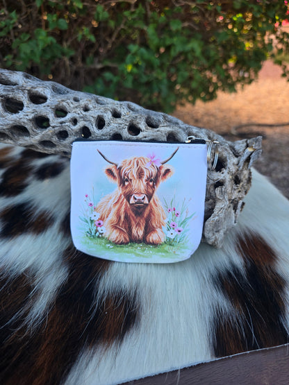 West Highlander Cow Coin Purse