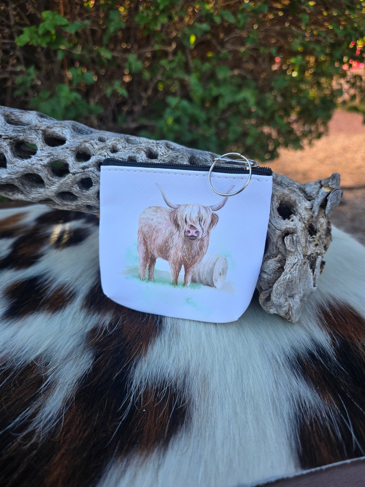 West Highlander Cow Coin Purse