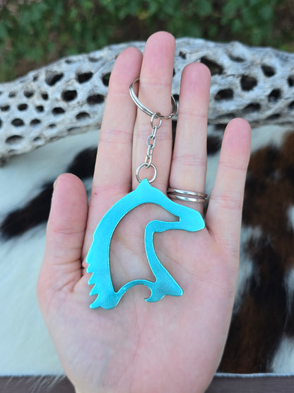 Horse Head Bottle Opener Key Chain