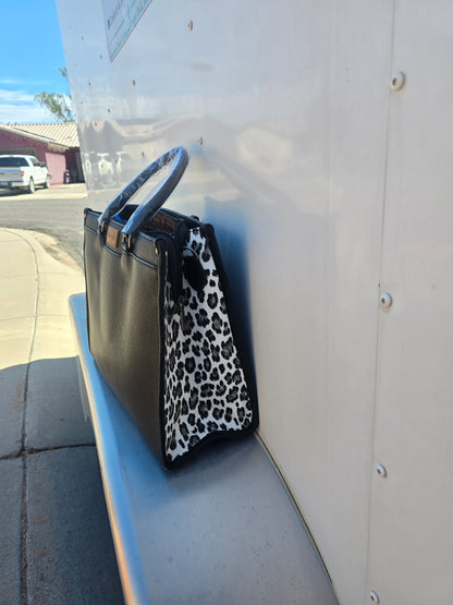 Black Wrangler Laptop Bag w/ Leopard Print