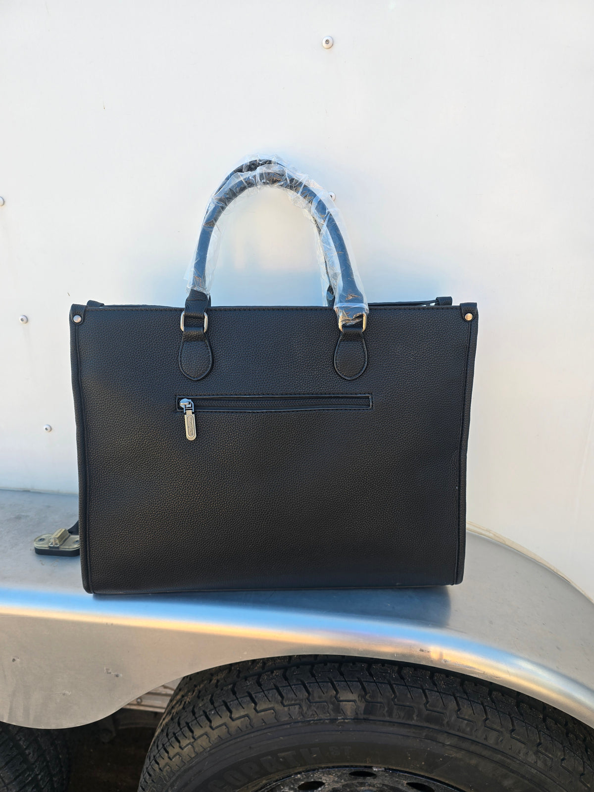 Black Wrangler Laptop Bag w/ Leopard Print