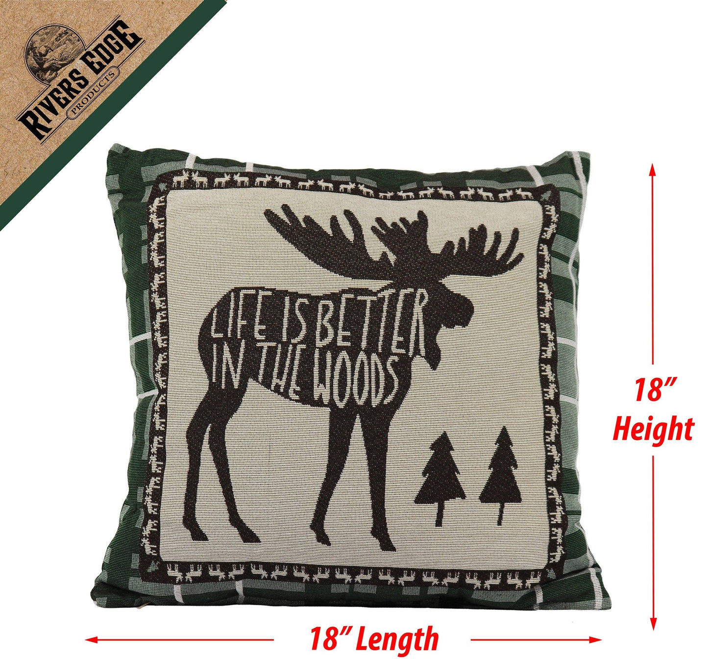 Moose Tapestry Pillow - 2pk