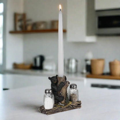 Bear Salt and Pepper Shakers w/ Toothpick Holder