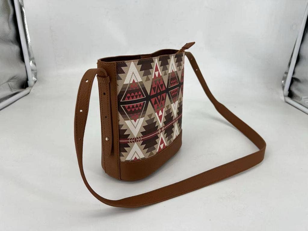 Brown Aztec Crossbody Purse