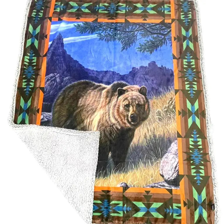 Mountain Bear Throw Blanket