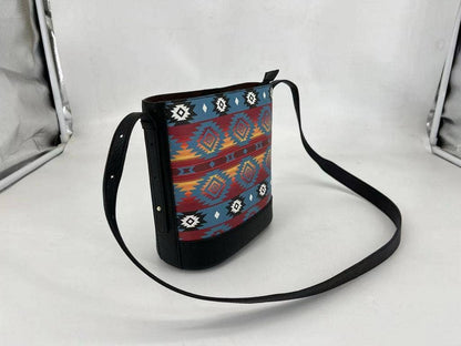 Black Aztec Crossbody Purse