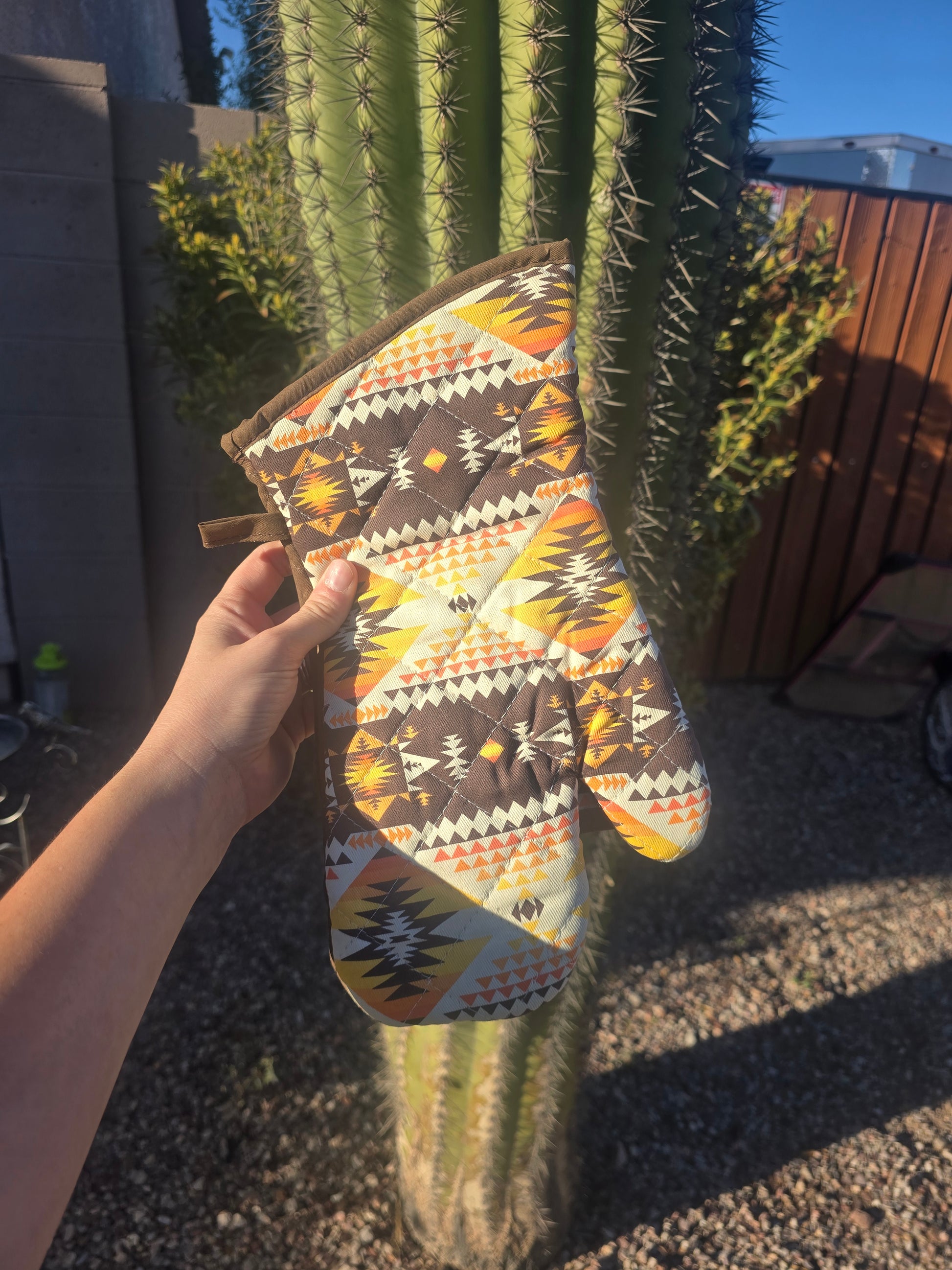 Aztec Hot Pad & Oven Mitt Set