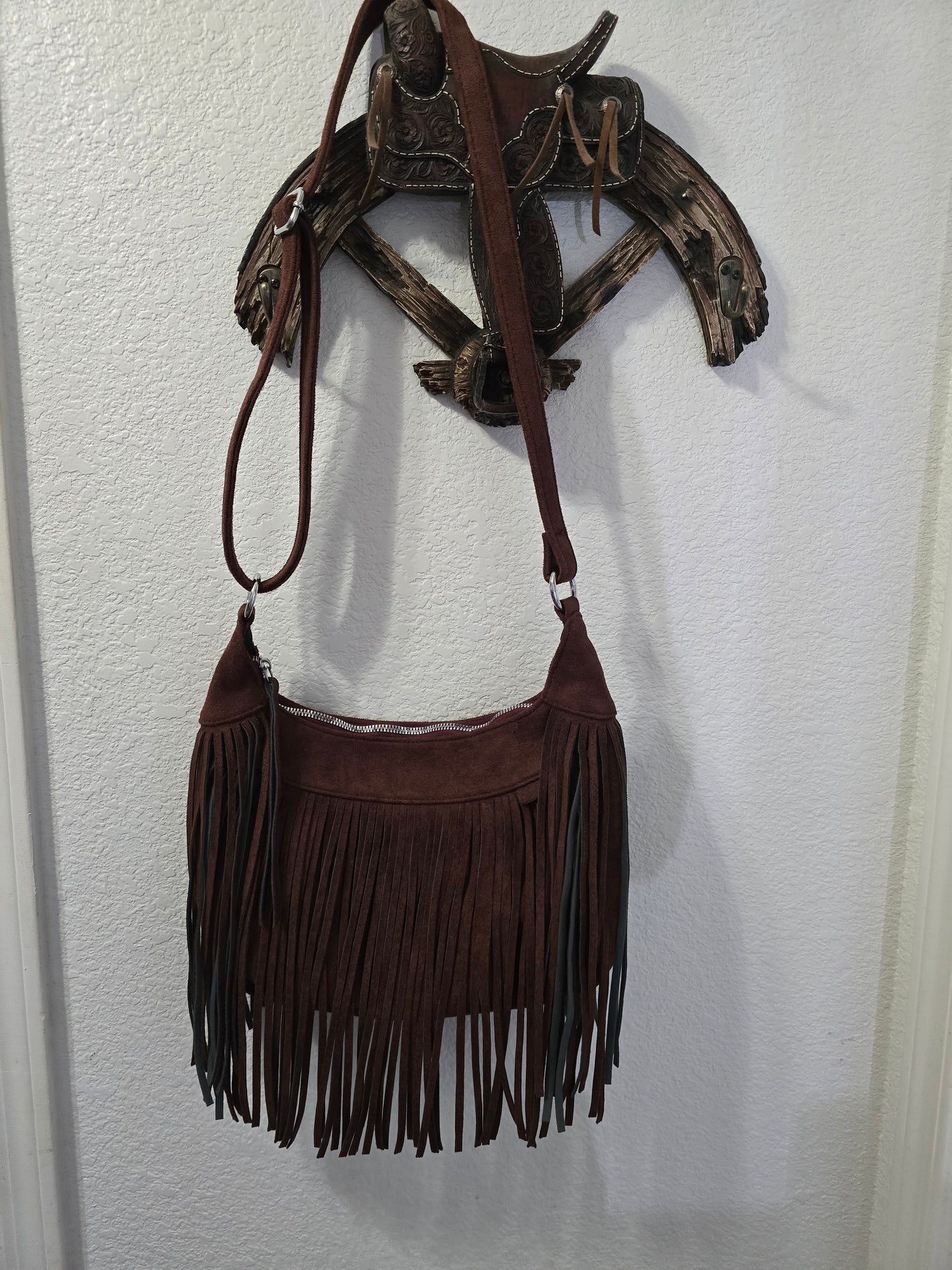 Brown Fringe Purse