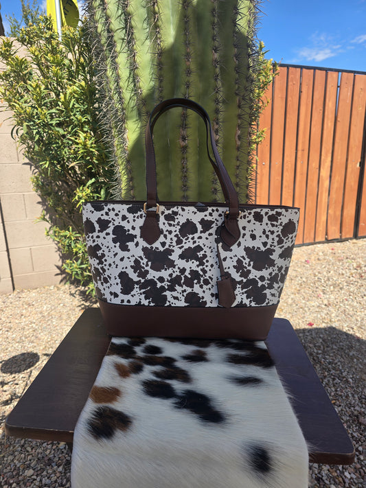 Cow Print Tote Bag