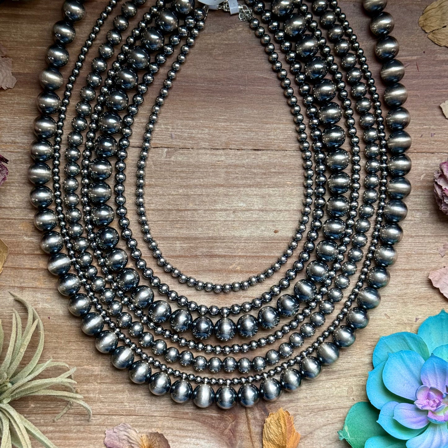 Build your own Sterling Silver Pearls Necklace 3-4-5-6-8-10-12-14 mm