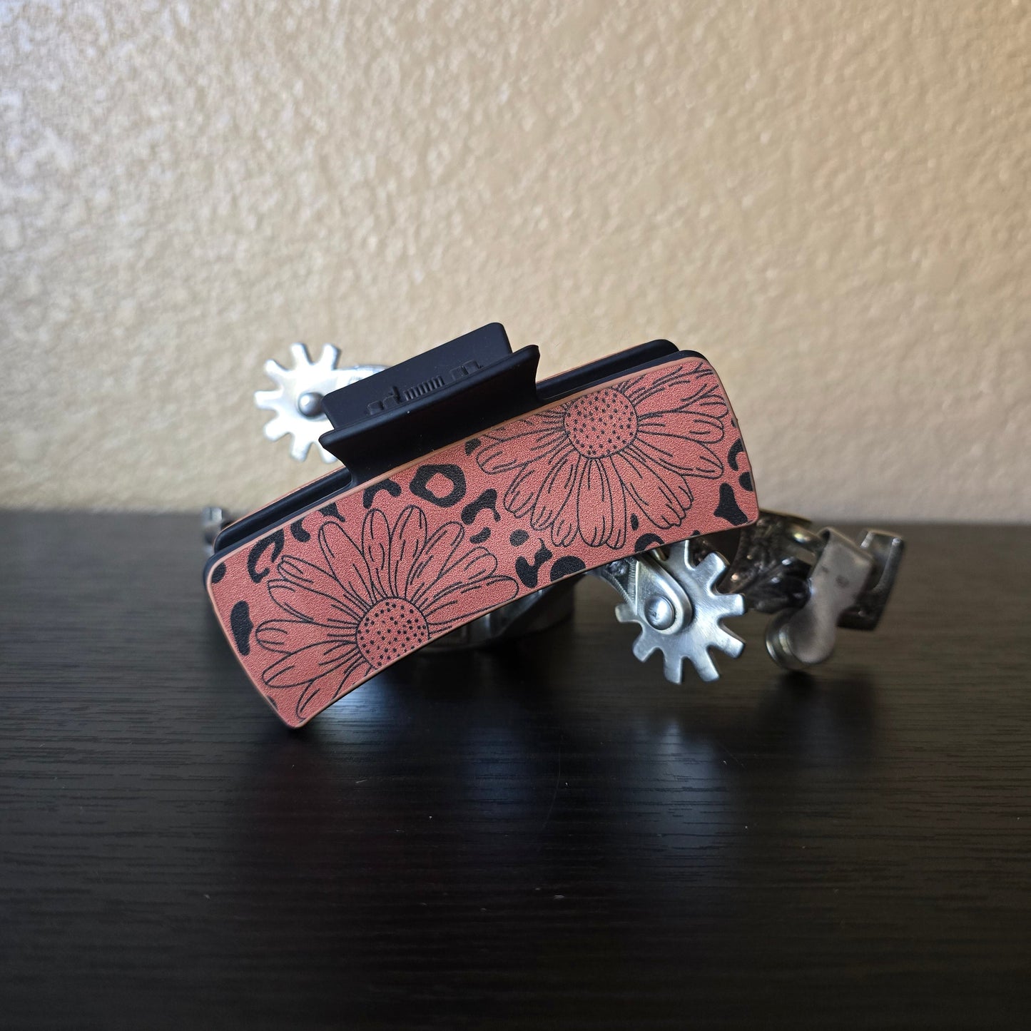 Sunflower Black Hair Claw Clip