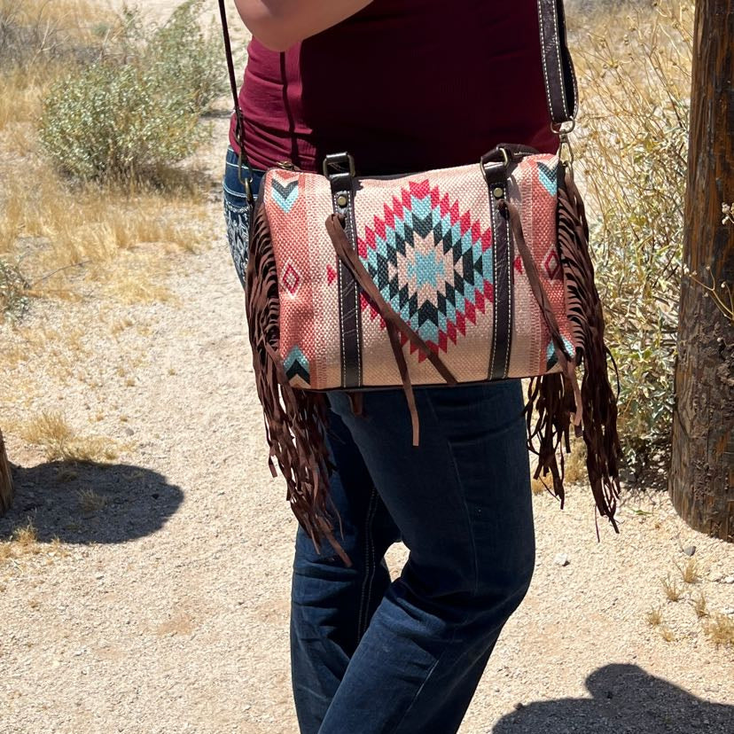 Tan Aztec Handbag