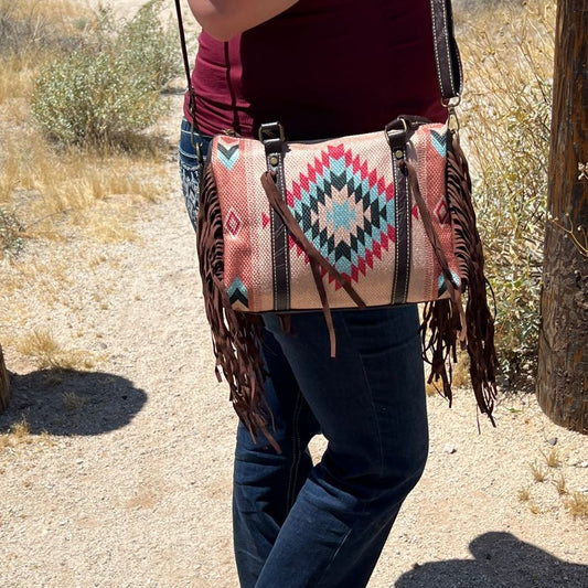 Tan Aztec Handbag