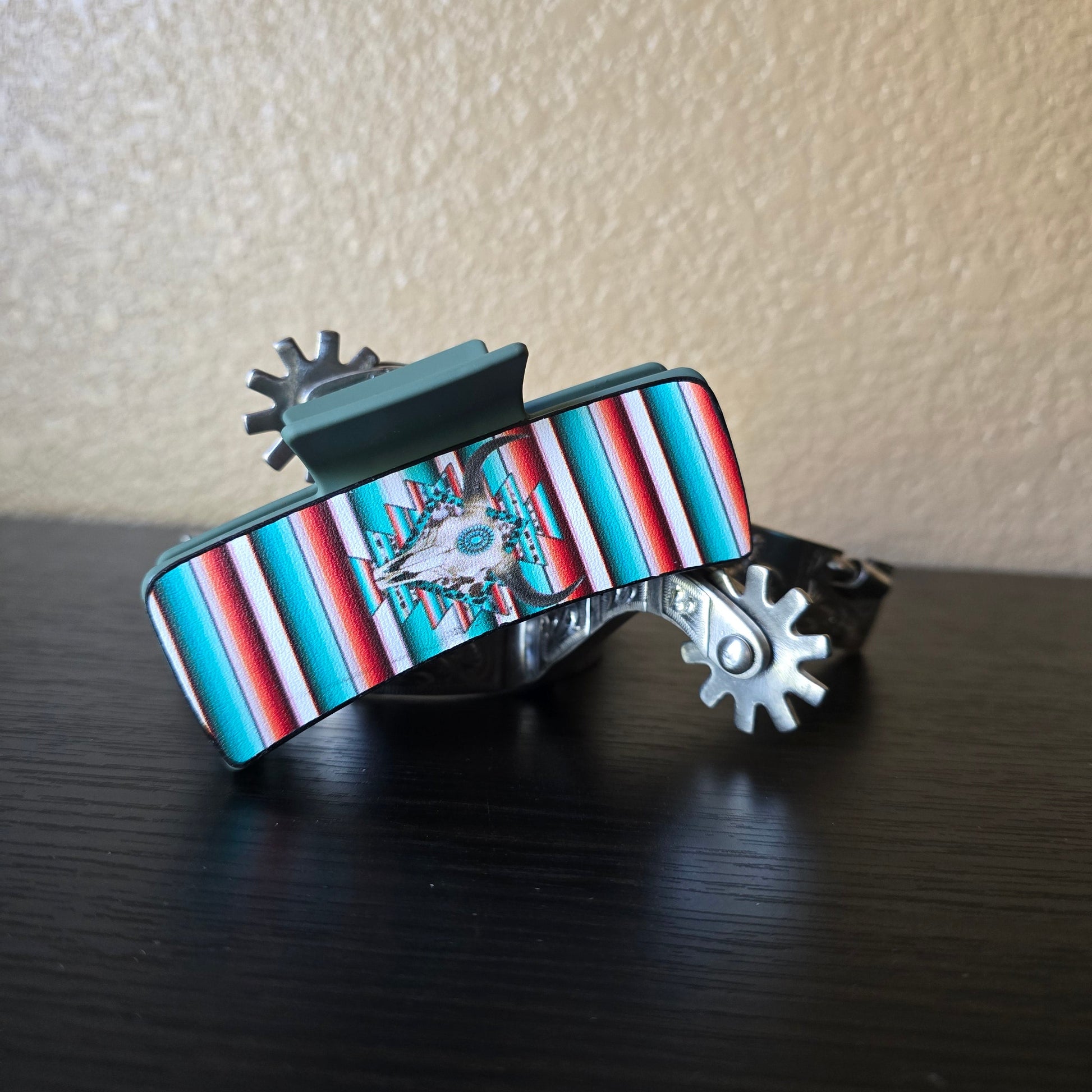 aztec skull hair claw clip