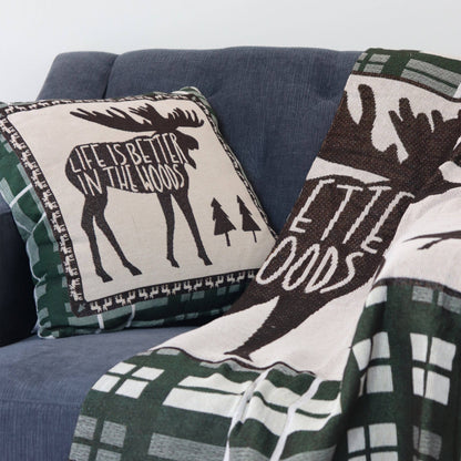 Moose Tapestry Pillow - 2pk