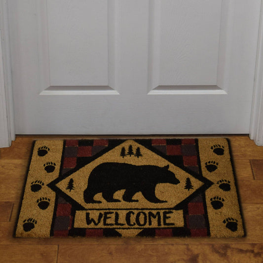 Welcome Bear Coir Mat
