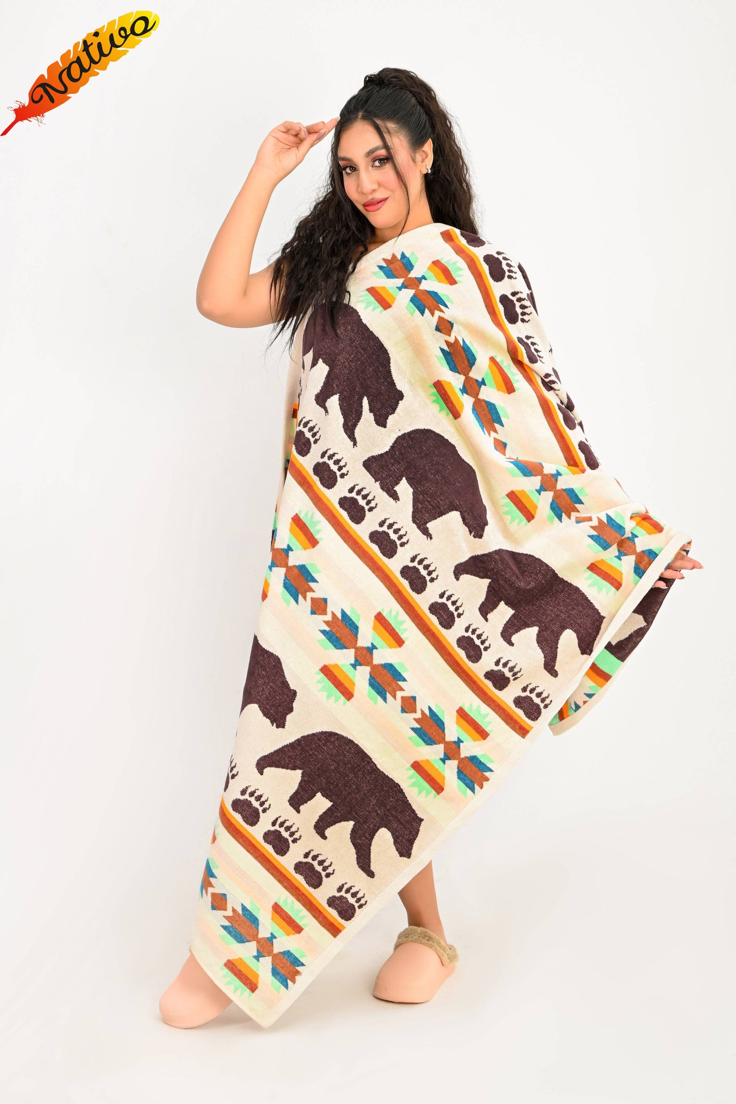 Bear & Aztec Beach Towel