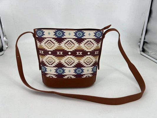 Dakota Beige Aztec Crossbody Purse