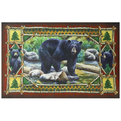 Bear Scene Door Mat - Rubber
