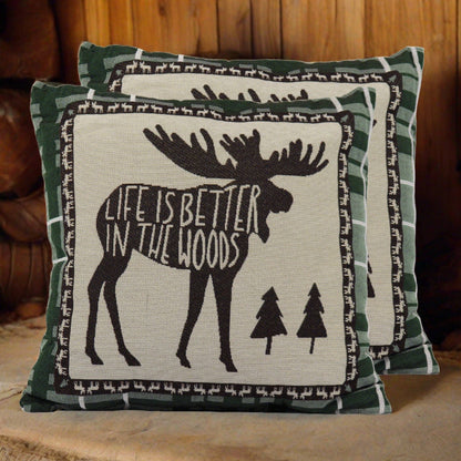 Moose Tapestry Pillow - 2pk